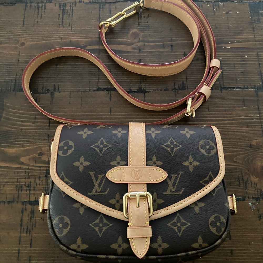 • SOLD• Louis Vuitton Saumur Handbag Monogram Canvas BB/ Crossbody.